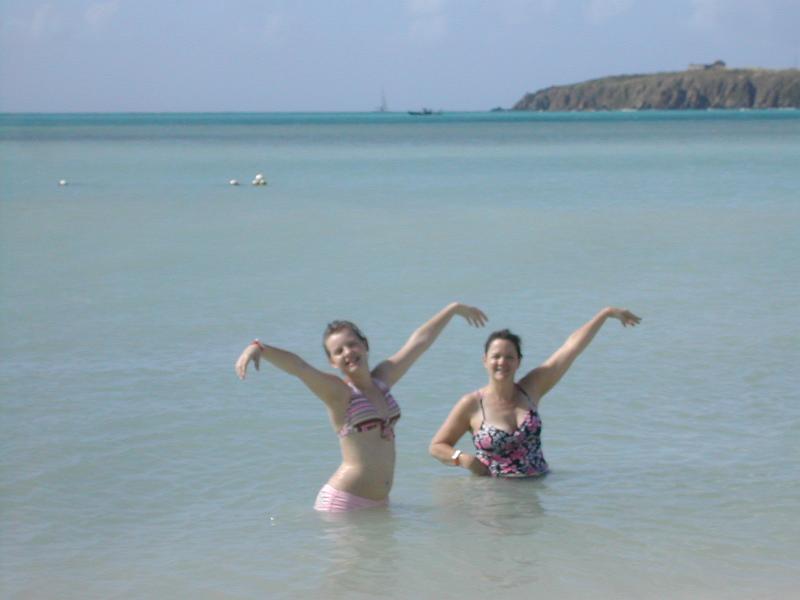 DSCN5126.JPG - Courtney & Mom at St. Maarten beach